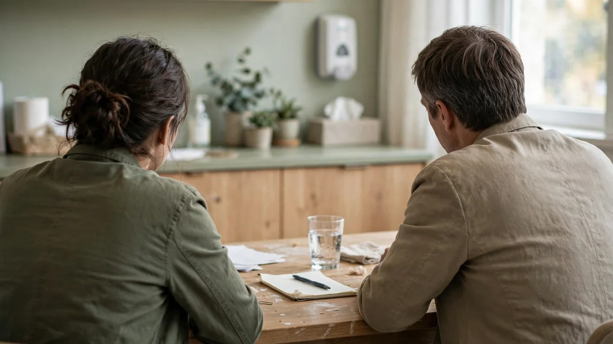 Patient discussing fiber supplements with a clinician at a clinic desk